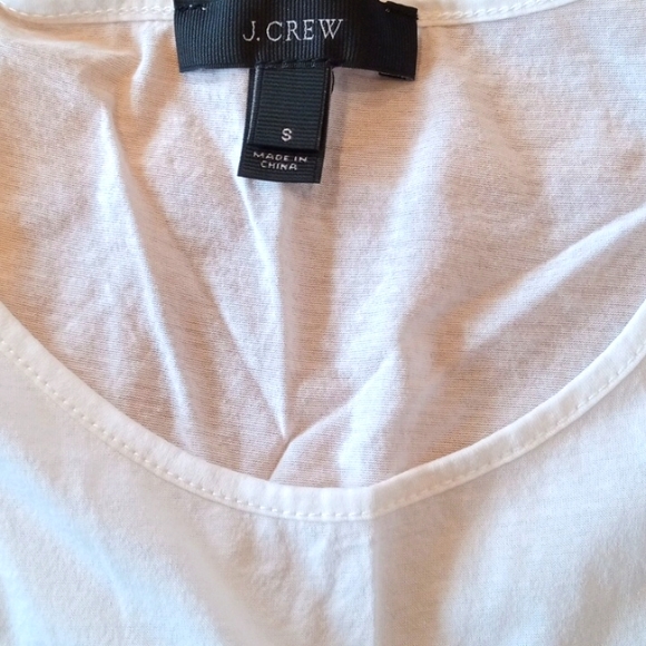 J. Crew Navy White Ruffled Sleeve women's casual summer tank top, Small - Picture 2 of 4